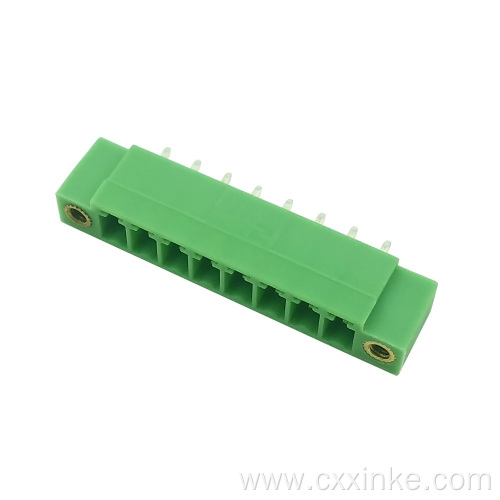 3.81MM pitch with ear screw plug-in PCB terminal block straight pin socket